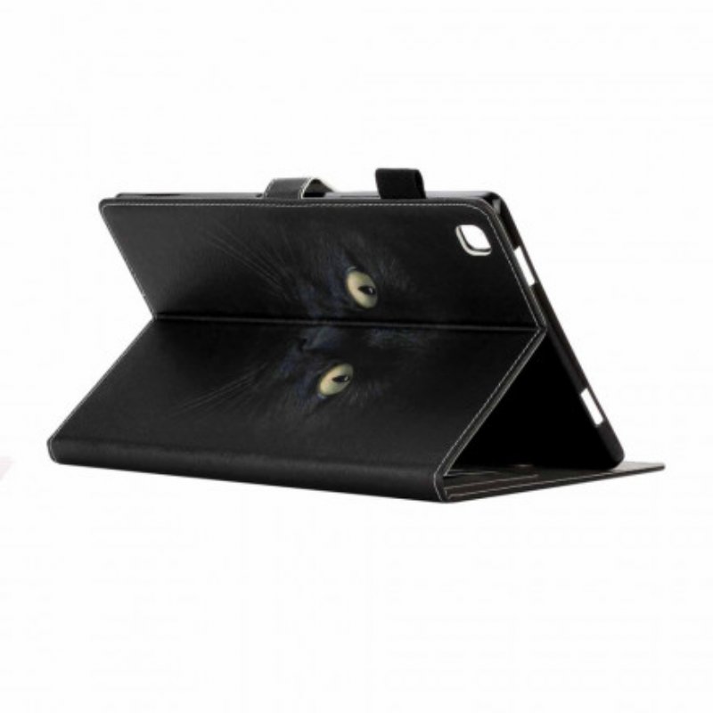 Fodral Samsung Galaxy Tab A7 (2020) Svarta Kattögon