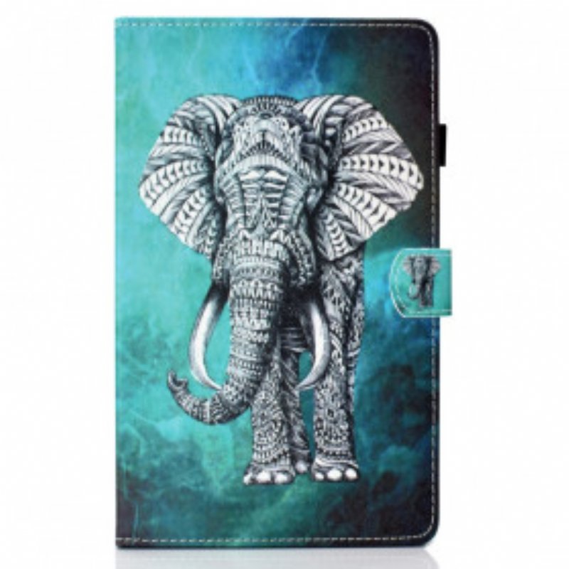 Fodral Samsung Galaxy Tab A7 (2020) Tribal Elefant