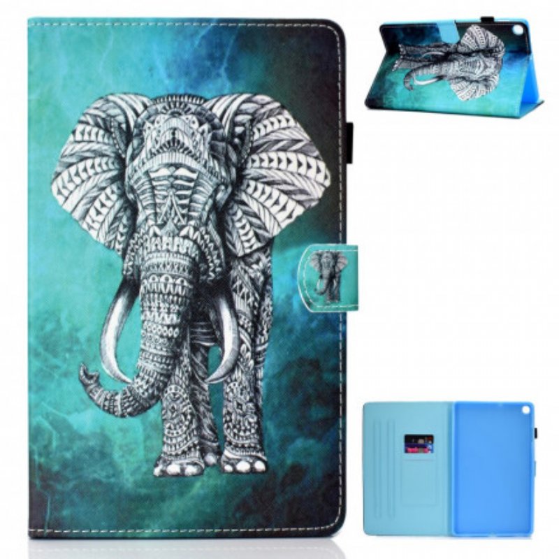 Fodral Samsung Galaxy Tab A7 (2020) Tribal Elefant