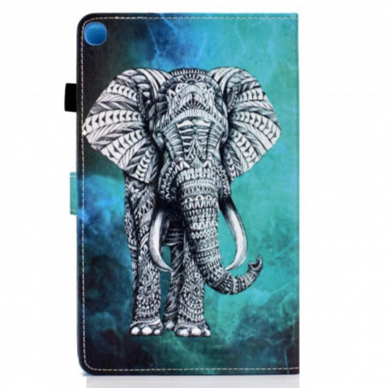 Fodral Samsung Galaxy Tab A7 (2020) Tribal Elefant