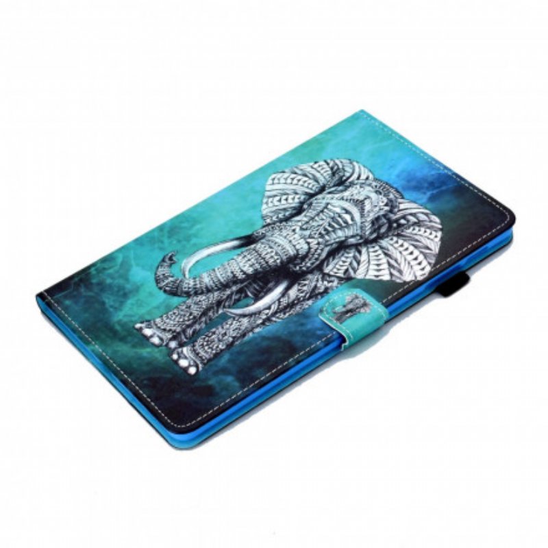 Fodral Samsung Galaxy Tab A7 (2020) Tribal Elefant