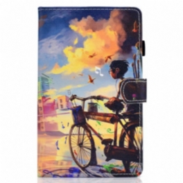 Folio-fodral Samsung Galaxy Tab A7 (2020) Cykel Konst