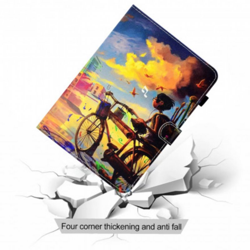 Folio-fodral Samsung Galaxy Tab A7 (2020) Cykel Konst