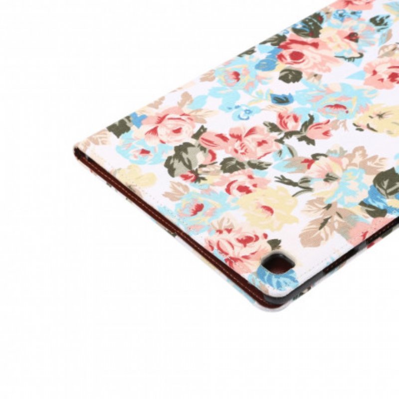 Läderfodral Samsung Galaxy Tab A7 (2020) Liberty Blommor