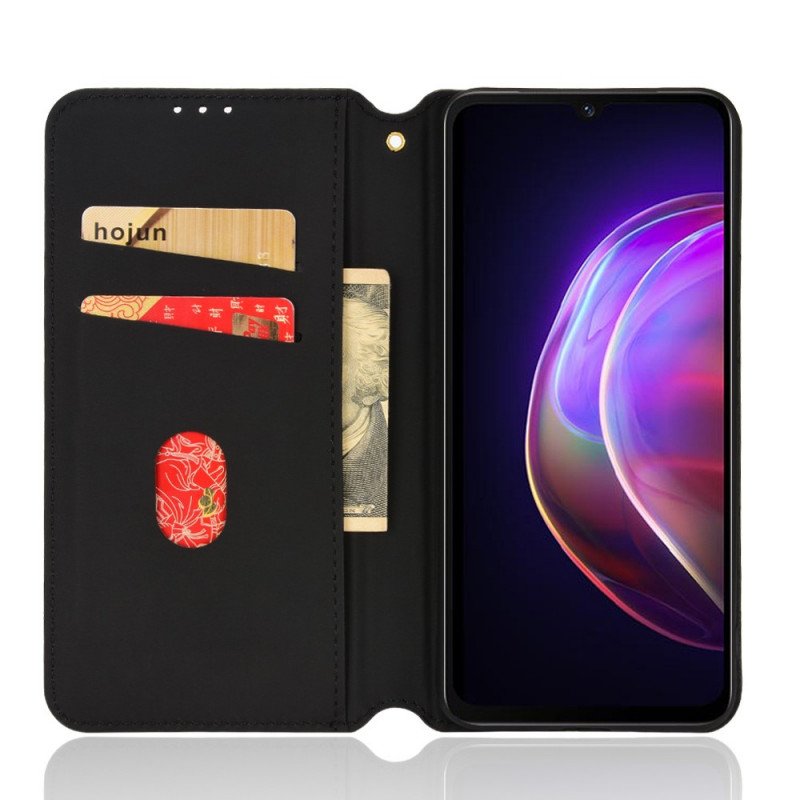 Folio-fodral Vivo V21 5G Läderfodral Diamantlädereffekt