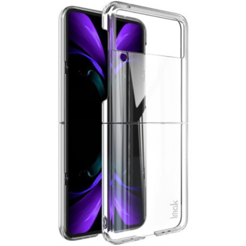 Folio-fodral Skal Samsung Galaxy Z Flip 4 Läderfodral Imak Transparent