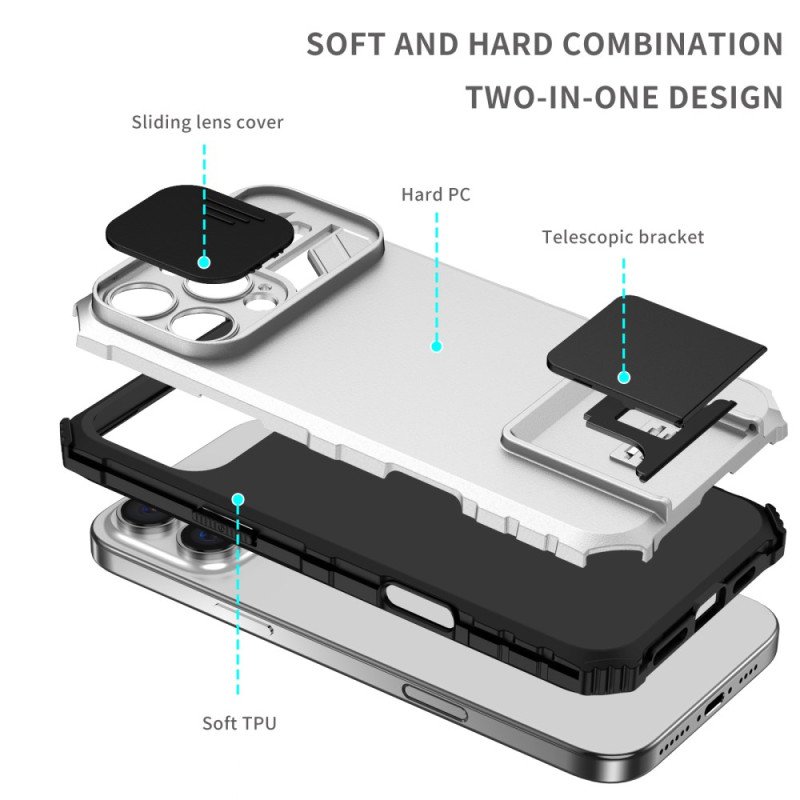 Skal iPhone 16 Pro Max Telefonfodral Med Kamerareglage Och Stöd