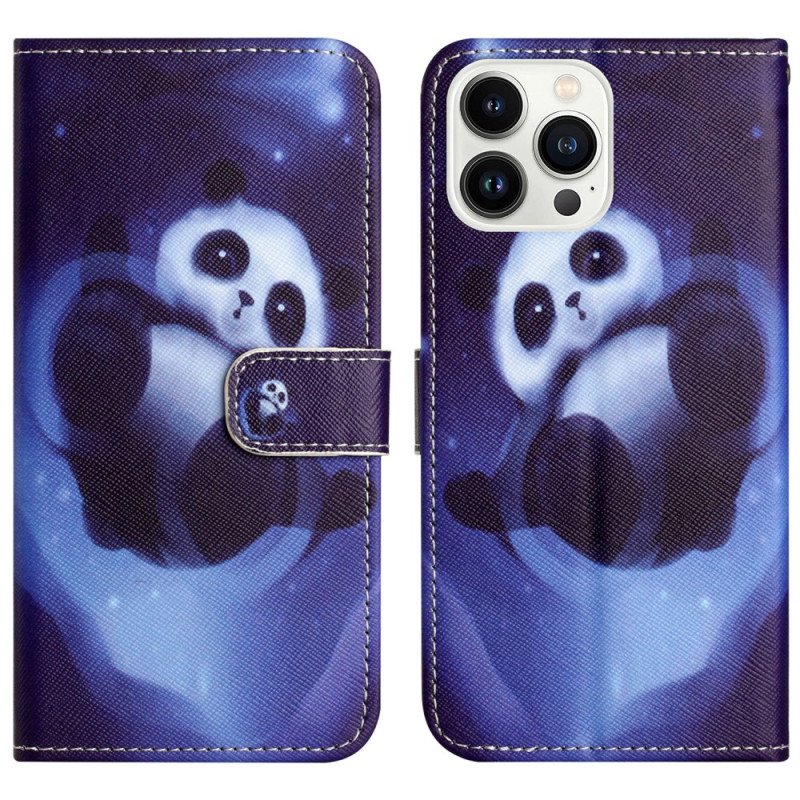 Skyddsfodral iPhone 16 Pro Max Space Panda Strap