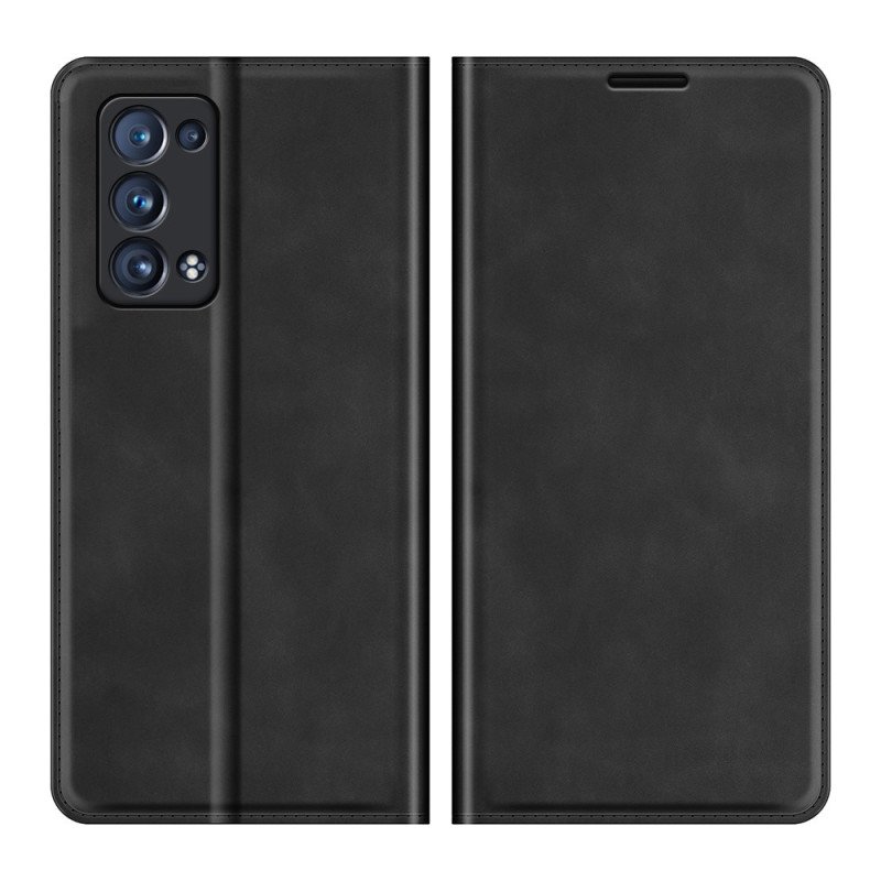 Folio-fodral Oppo Reno 6 Pro 5G Läderfodral Hud-touch Mjukhet