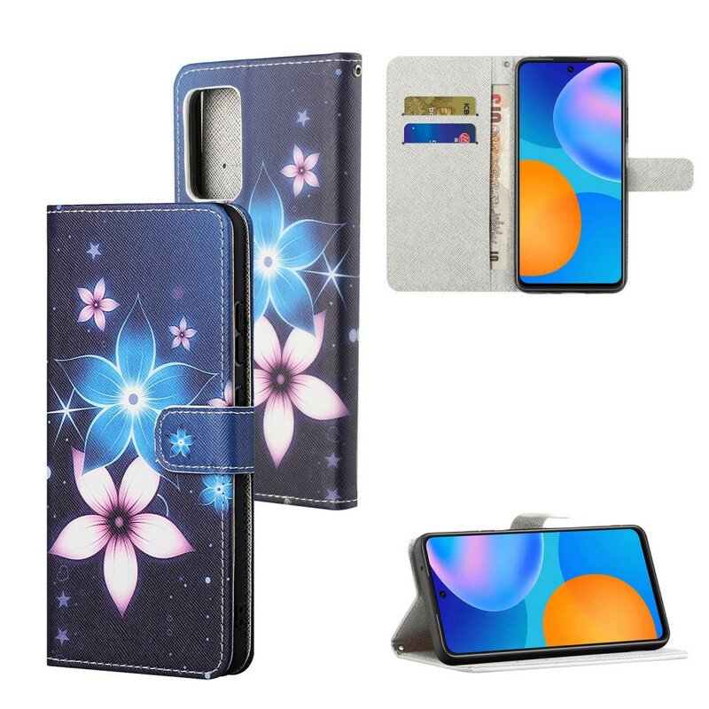 Fodral Xiaomi Redmi Note 10 5G Med Kedjar Lunar Strap Blommor