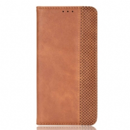 Folio-fodral Xiaomi Redmi Note 10 5G Läderfodral Stiliserad Vintage Lädereffekt