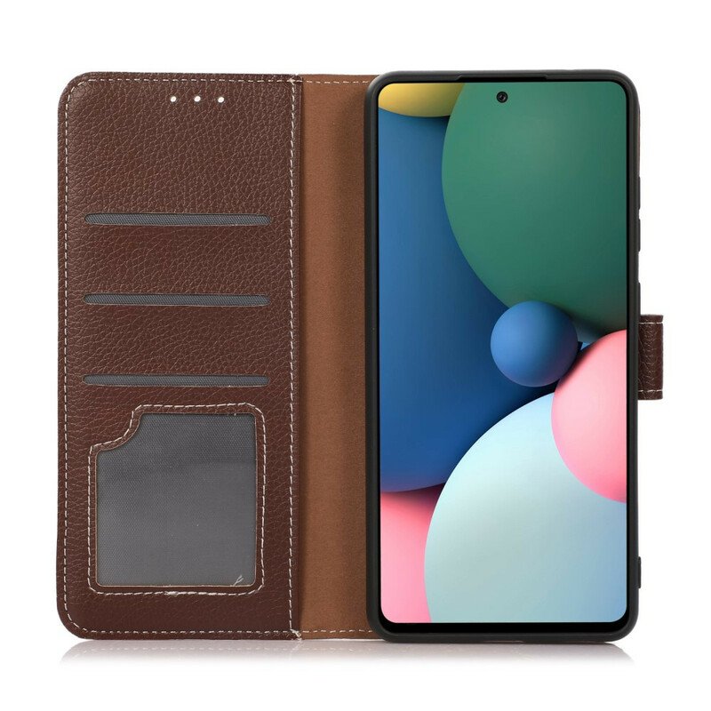 Folio-fodral Xiaomi Redmi Note 10 5G Lychee Textur