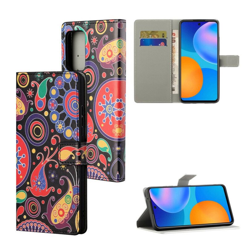 Läderfodral Xiaomi Redmi Note 10 5G Galaxy Design