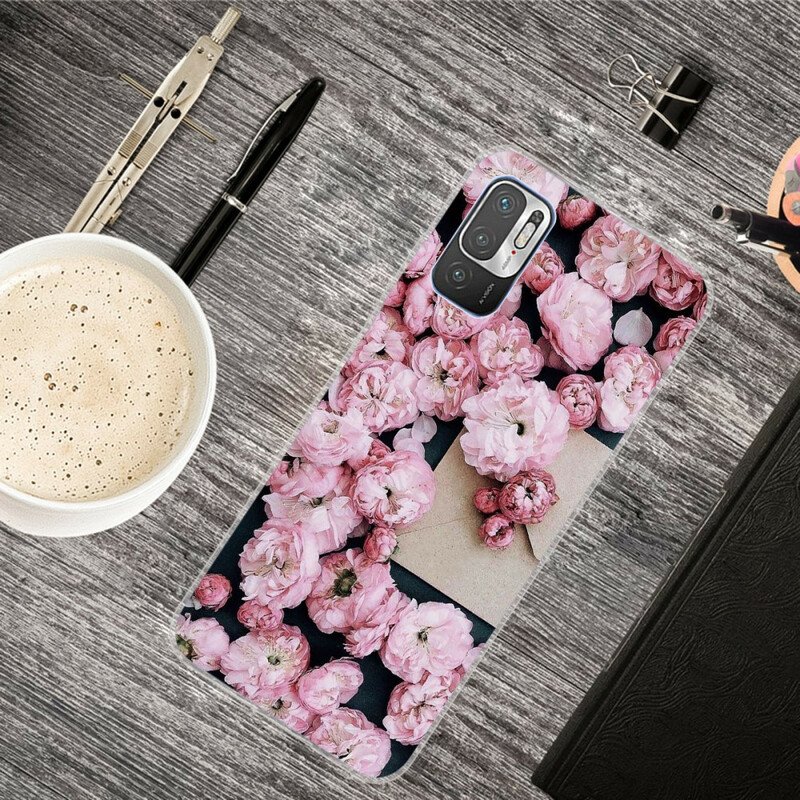 Mobilskal Xiaomi Redmi Note 10 5G Intensiva Blommor