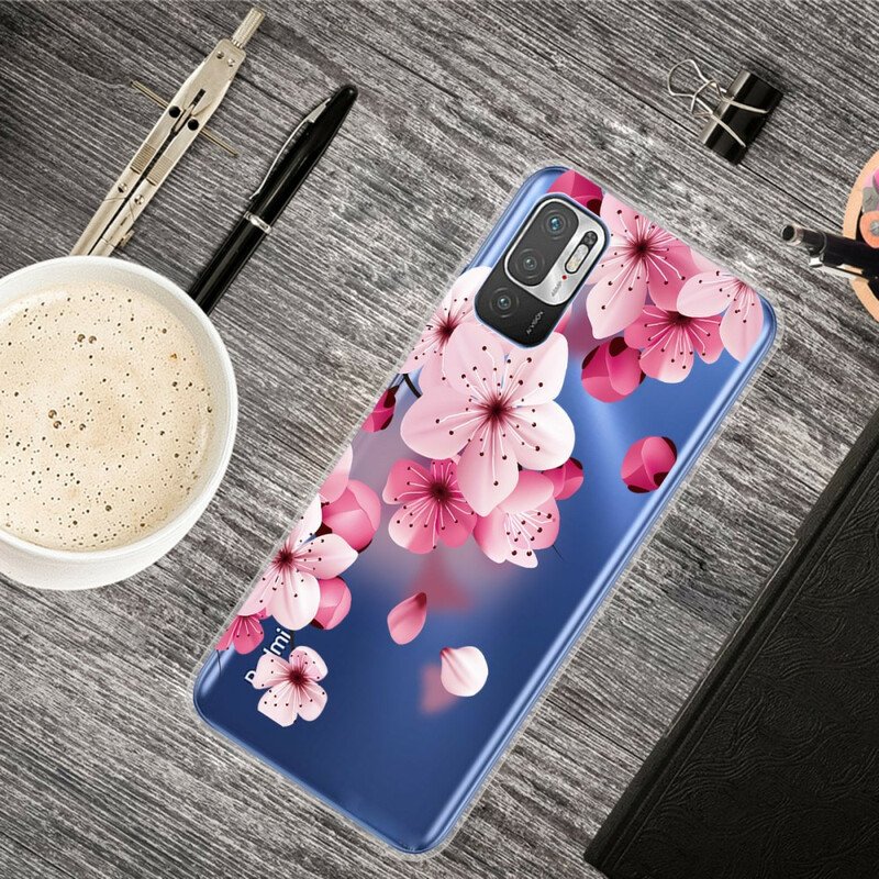 Skal Xiaomi Redmi Note 10 5G Små Rosa Blommor