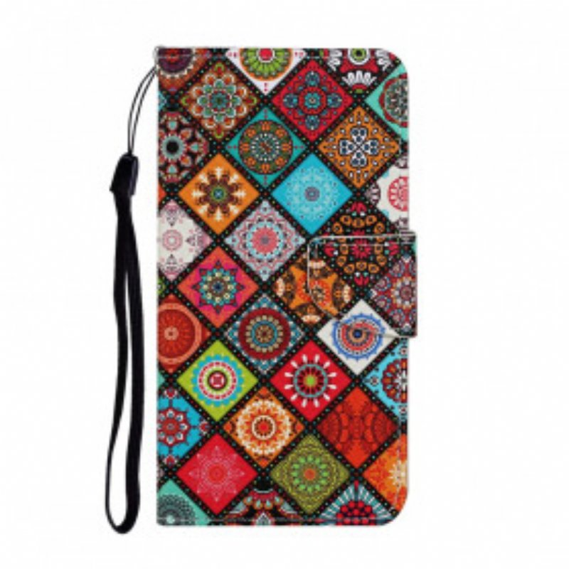 Fodral Huawei P40 Pro Patchwork-mandalas Med Linne