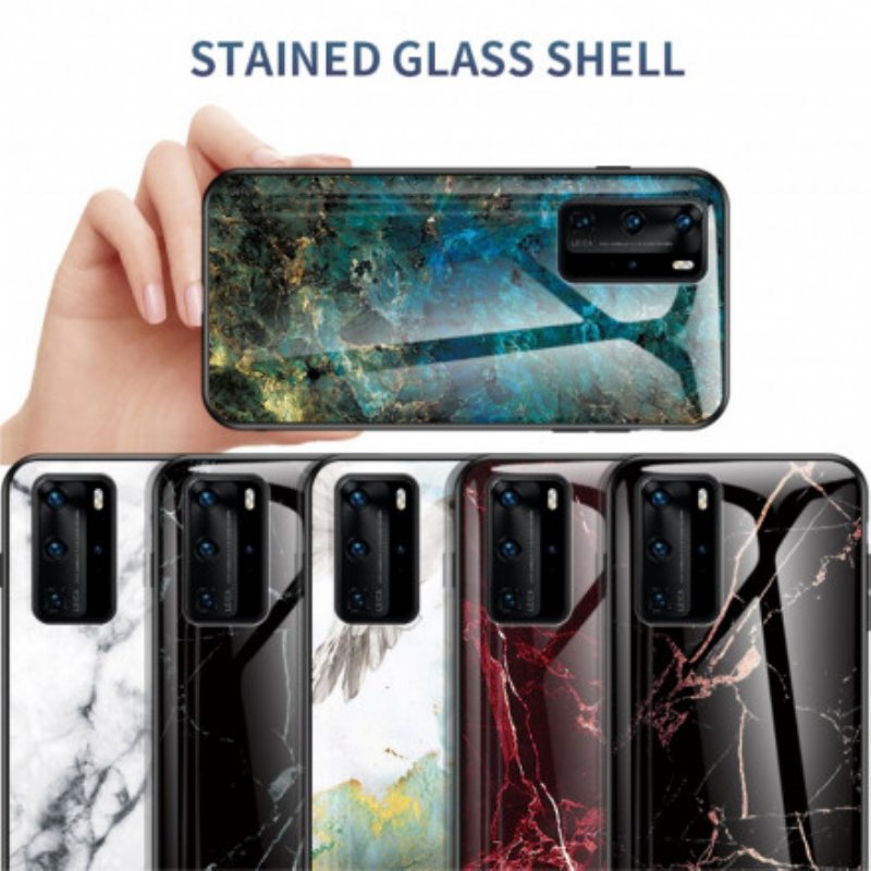 Mobilskal Huawei P40 Pro Premiumfärger Härdat Glas