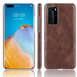 Skal Huawei P40 Pro Litchi Performance Lädereffekt