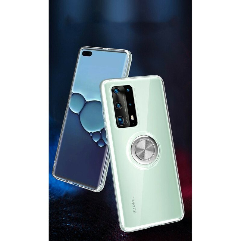 Skal Huawei P40 Pro Silikon Metall Roterande Ring