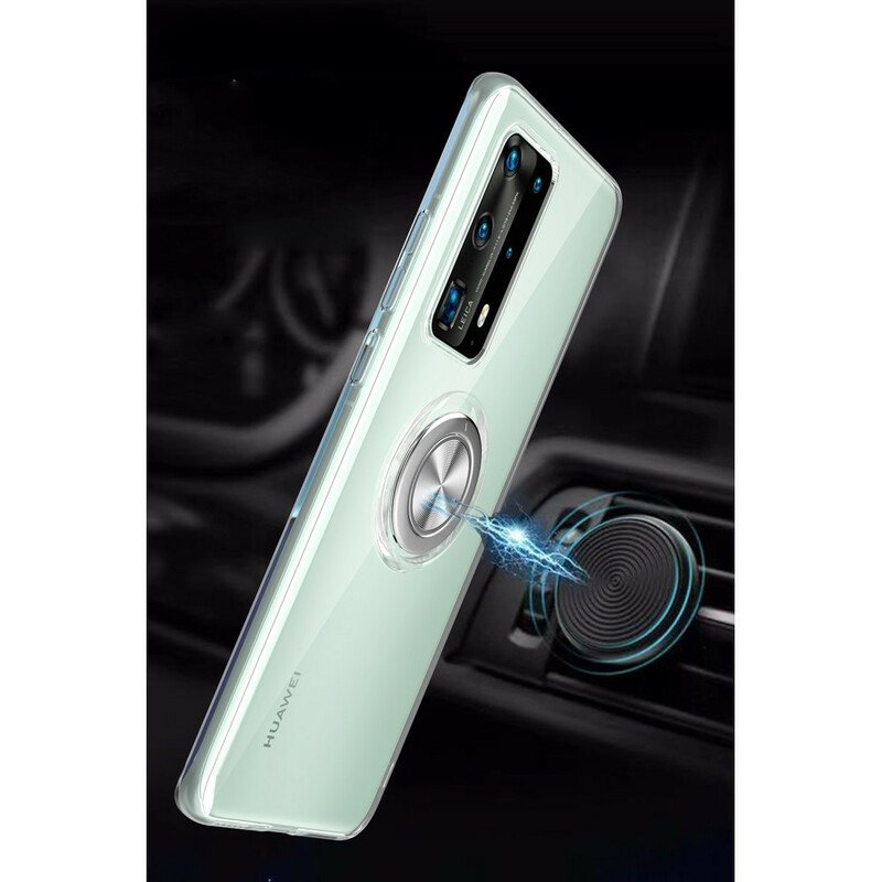 Skal Huawei P40 Pro Silikon Metall Roterande Ring