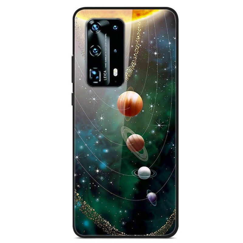 Skal Huawei P40 Pro Solsystemet Planet Härdat Glas