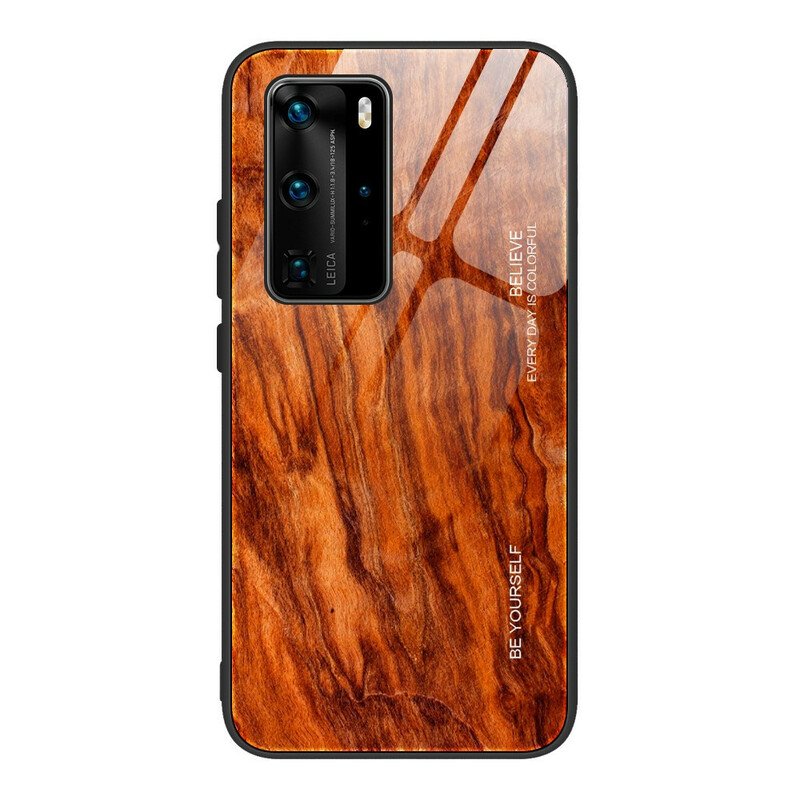 Skal Huawei P40 Pro Trädesign Härdat Glas