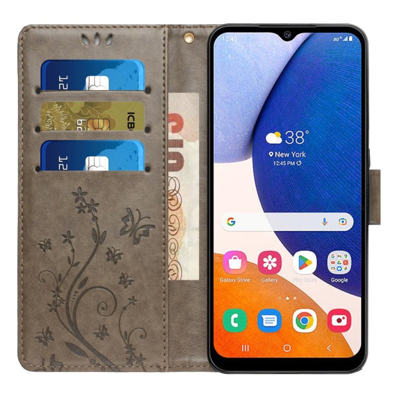 Fodral Samsung Galaxy A16 5g Blommor Och Fjärilar