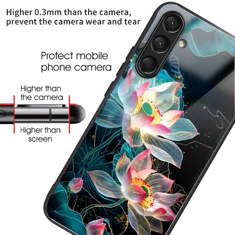 Skal Samsung Galaxy A16 5g Telefonfodral Blommor I Härdat Glas