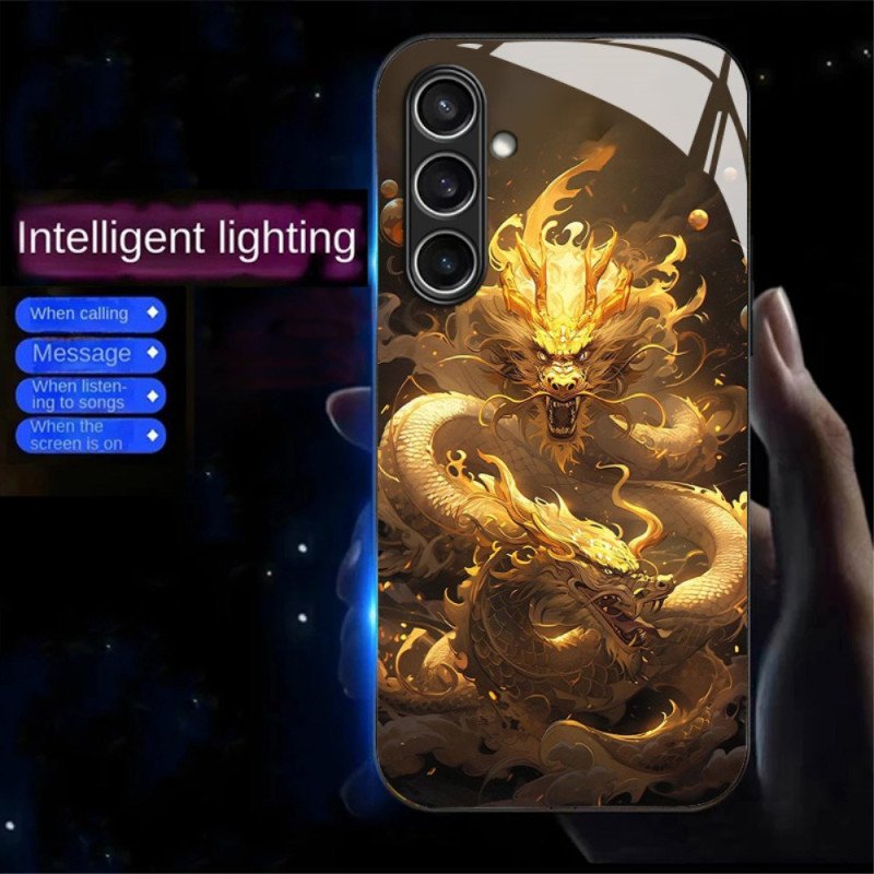 Skal Samsung Galaxy A16 5g Telefonfodral Ring Flash Series Golden Dragon