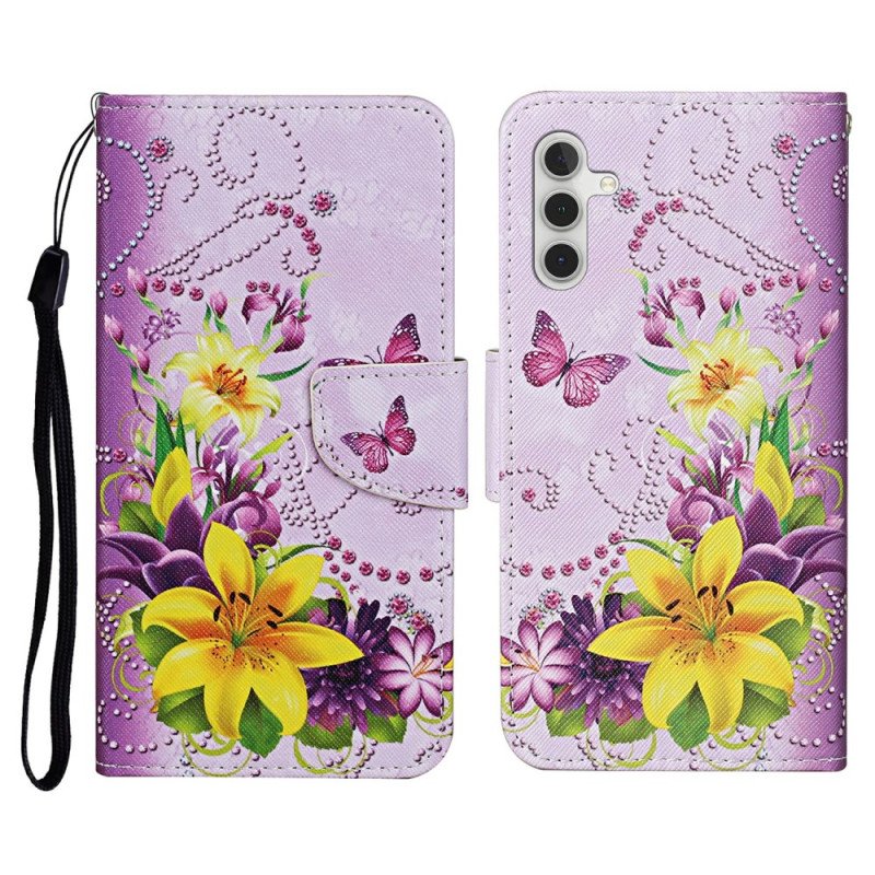 Skyddsfodral Samsung Galaxy A16 5g Gula Blommor