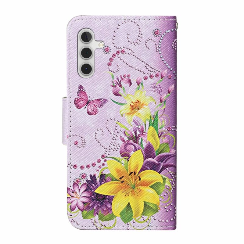 Skyddsfodral Samsung Galaxy A16 5g Gula Blommor