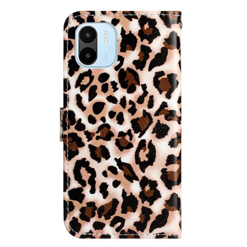 Fodral Xiaomi Redmi A1 Med Kedjar Strappy Leopardtryck