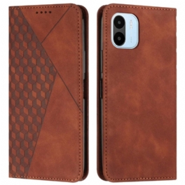 Folio-fodral Xiaomi Redmi A1 Läderfodral Cubic Style Skin-touch