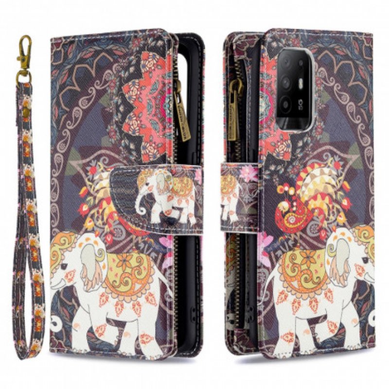 Fodral Oppo A94 5G Elephant Zip-ficka