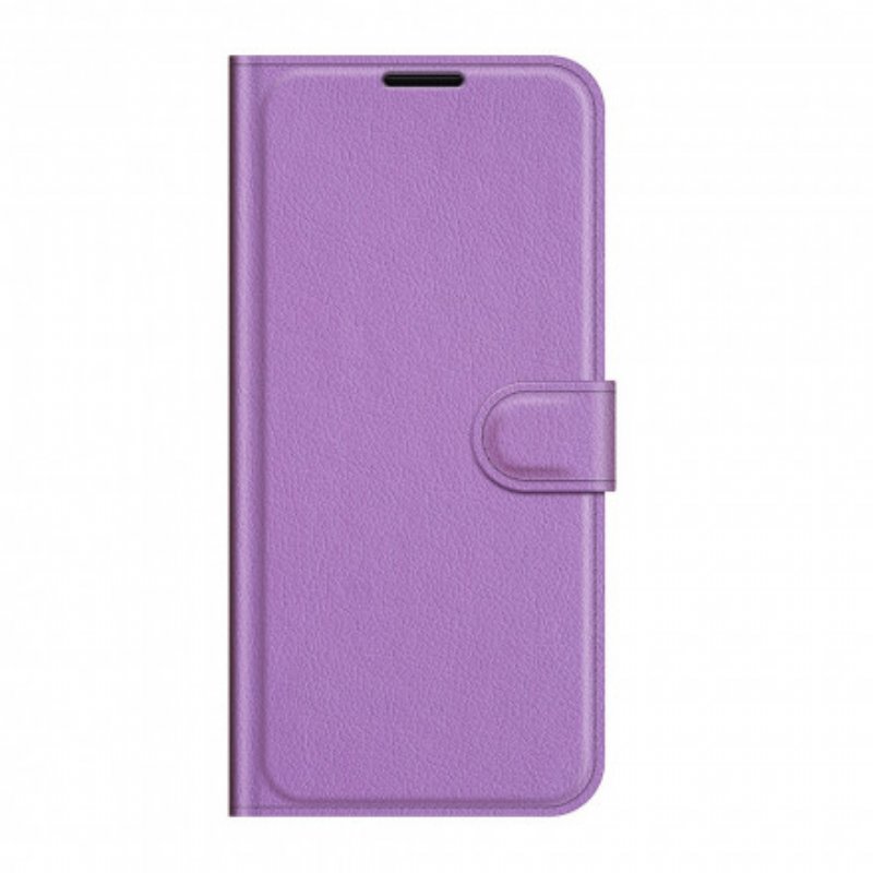 Fodral Oppo A94 5G Klassiskt Litchi Konstläder