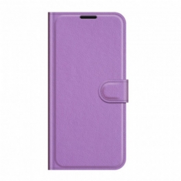 Fodral Oppo A94 5G Klassiskt Litchi Konstläder