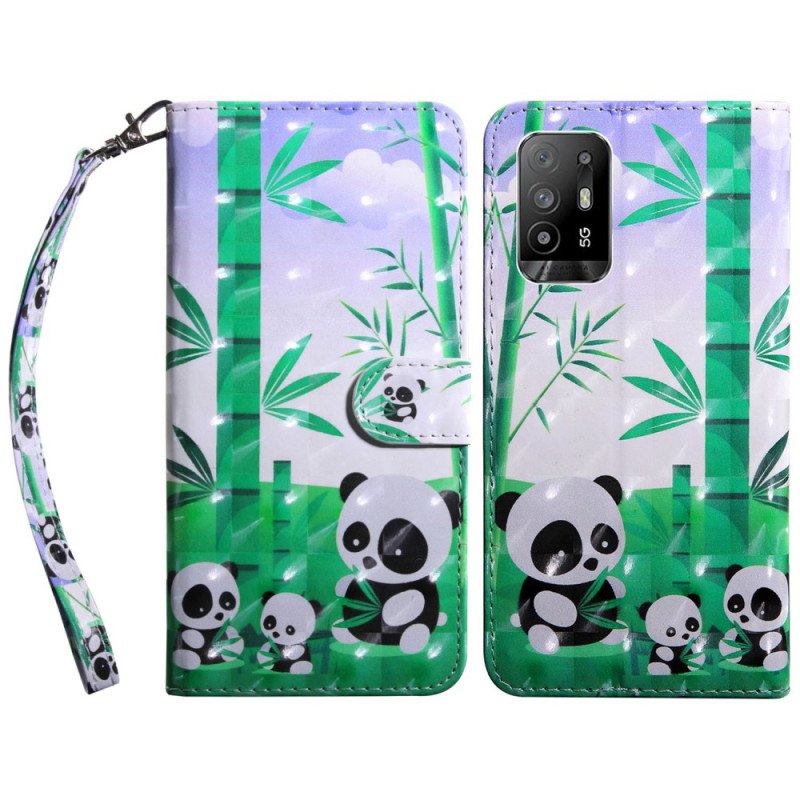 Fodral Oppo A94 5G Panda Med Snodd