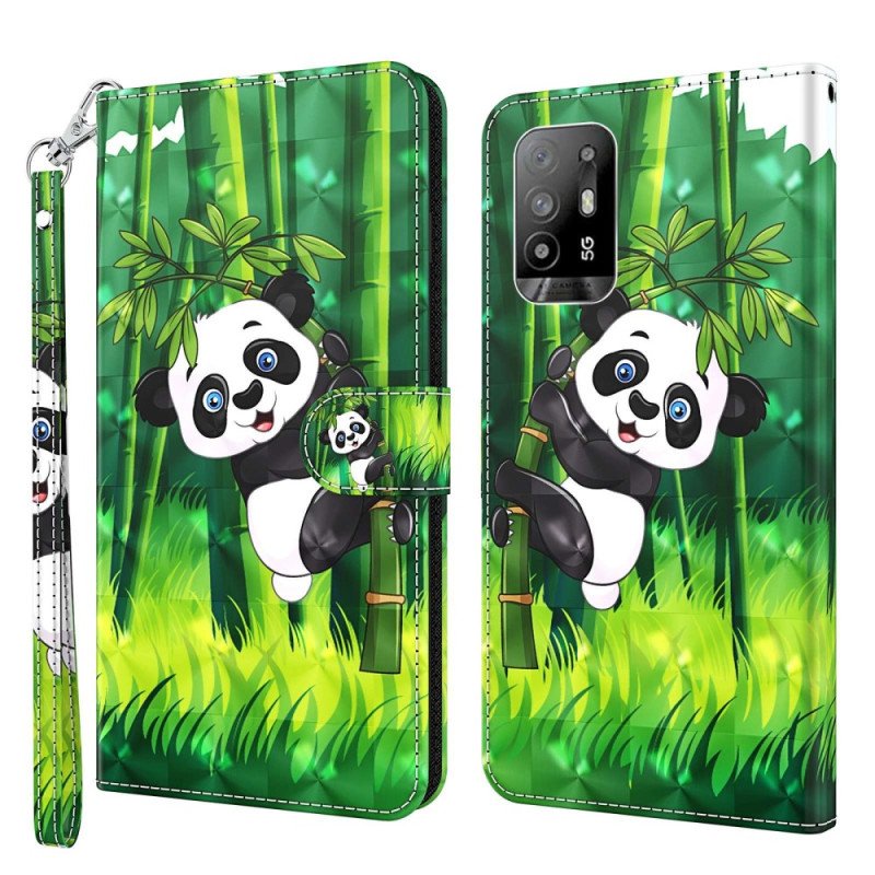 Fodral Oppo A94 5G Panda Med Snodd