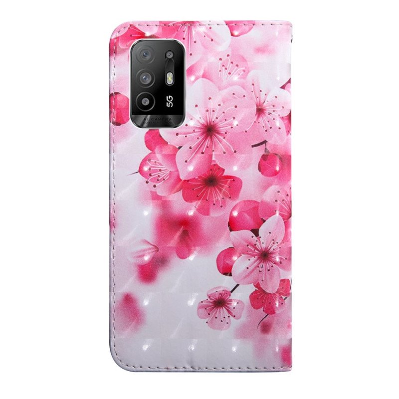 Fodral Oppo A94 5G Rosblommor Med Snodd