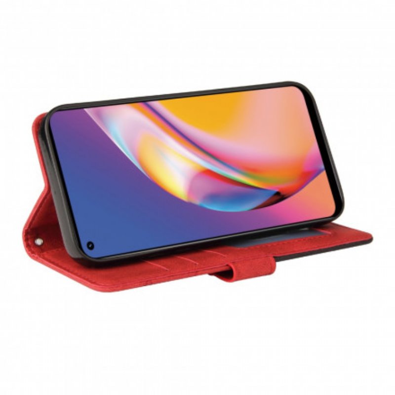 Fodral Oppo A94 5G Tvåfärgad Signatur Konstläder