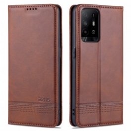 Folio-fodral Oppo A94 5G Läderfodral Azns Läder Styling