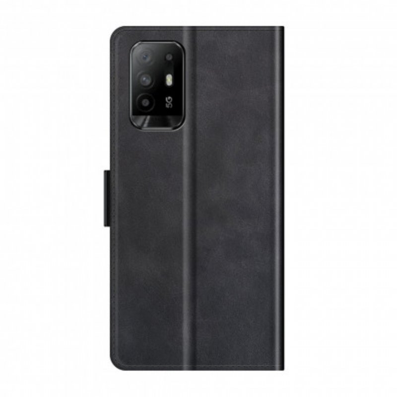 Folio-fodral Oppo A94 5G Läderfodral Dubbel Klaff