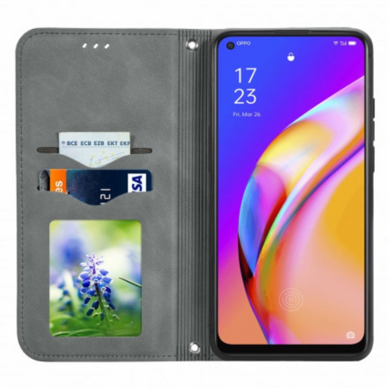 Folio-fodral Oppo A94 5G Läderfodral Hudberöring