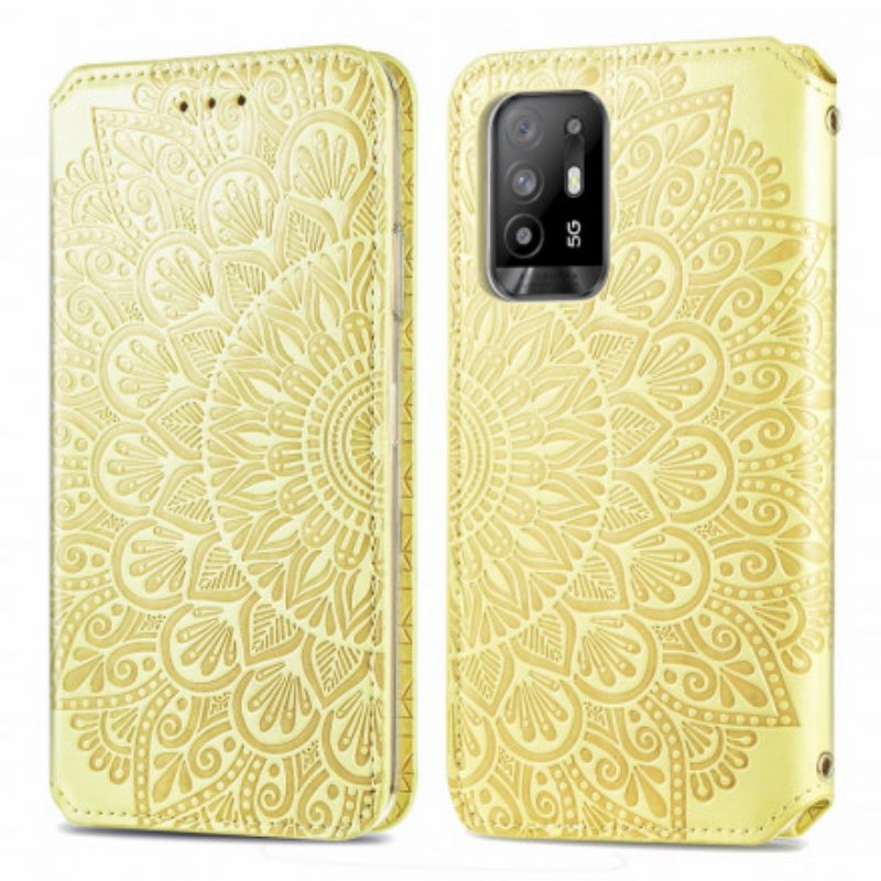 Folio-fodral Oppo A94 5G Läderfodral Mandala