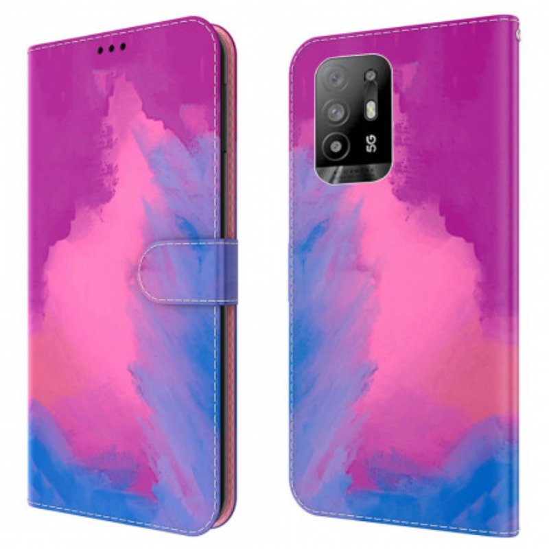 Folio-fodral Oppo A94 5G Vattenfärg