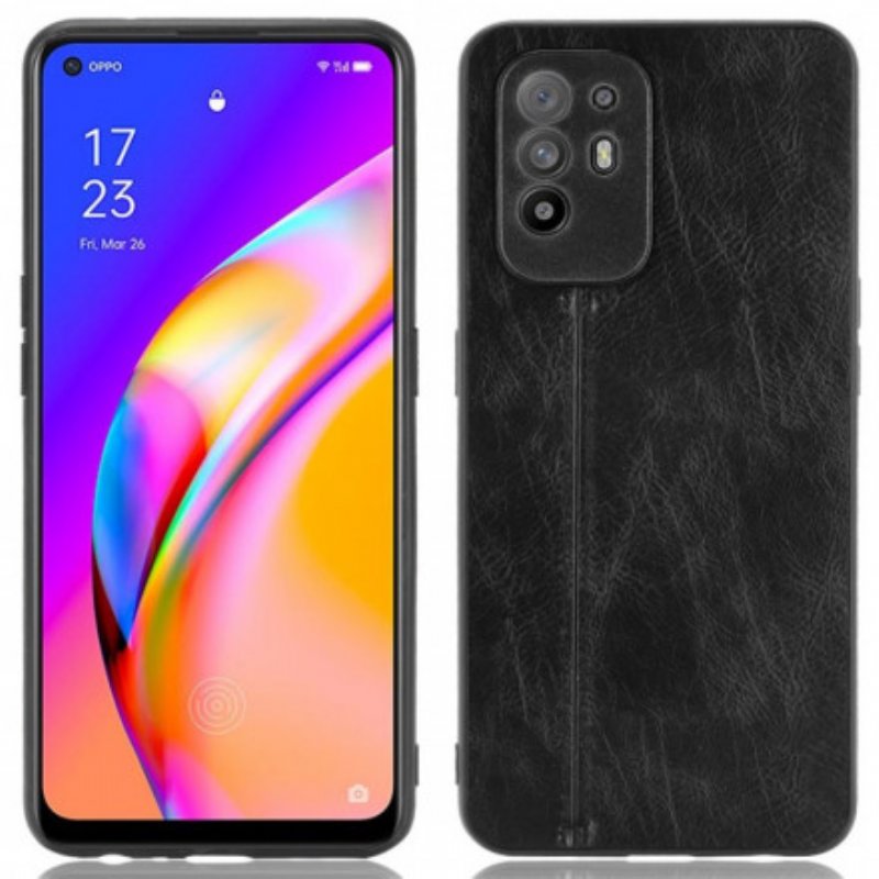 Skal Oppo A94 5G Couture Lädereffekt