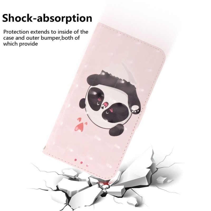 Fodral Samsung Galaxy S24 Fe Panda Love With Strap