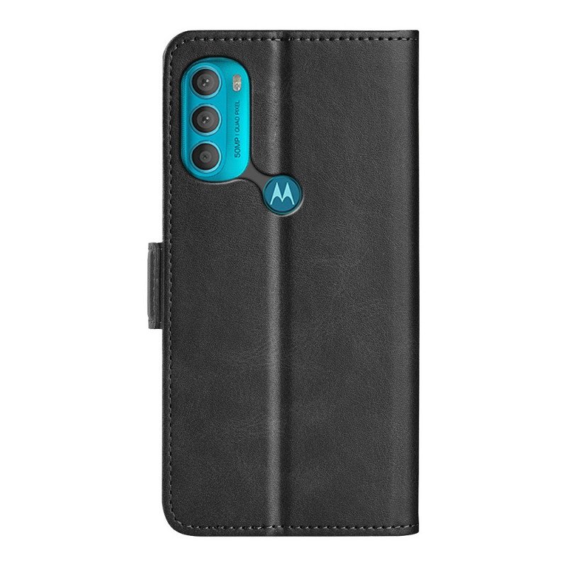 Fodral Moto G71 5G Folio-fodral Dubbel Klaff