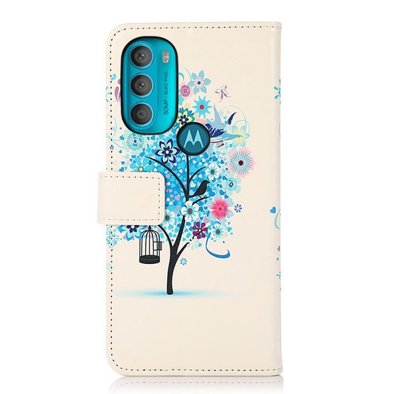 Folio-fodral Moto G71 5G Blommande Träd