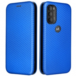 Folio-fodral Moto G71 5G Läderfodral Färgad Kolsilikon